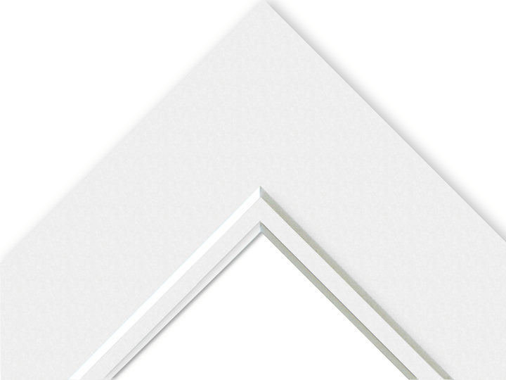 White Core Double Mounts - Frame Size 14" x 11" Image Size 11" x 8" - Pack of 8