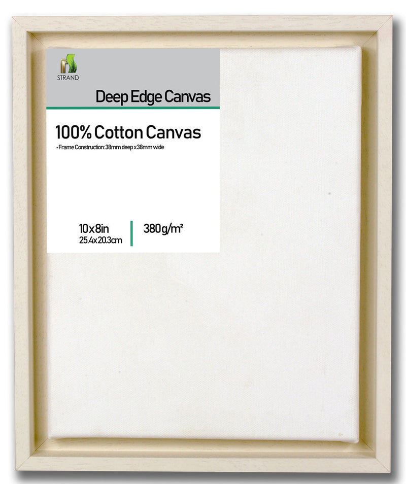 4052L Canvas Floater L Frame  - To Fit Canvas Size 12 x 12in + Fitted 380gsm 12 x 12 in Deep edge canvas - (External Frame Size 355 x 355mm) - Pack of 6 Frames