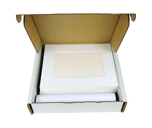 Premium Boxed Picture Mount Kits - 12" x 10" for 10" x 8" Image (Ope: 245 x 195mm) - Pack of 20