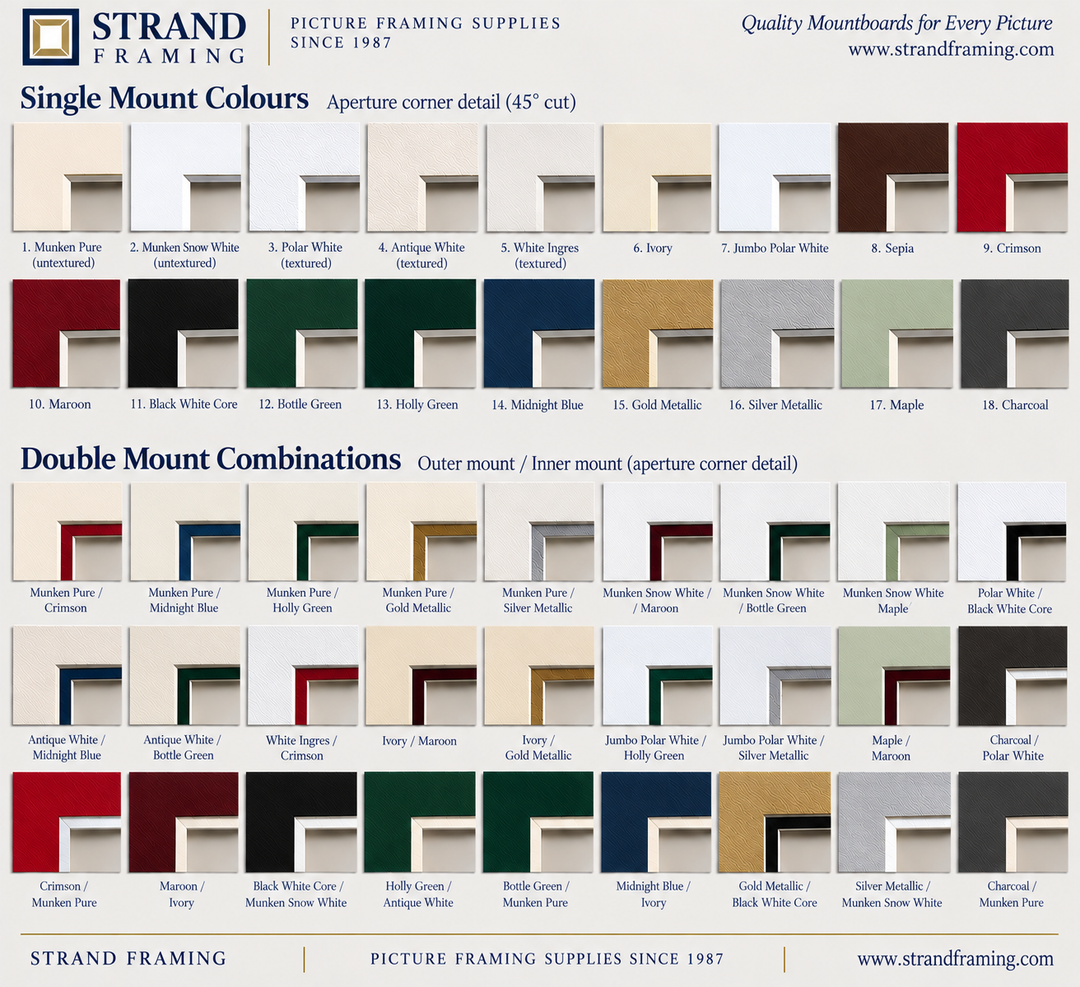 Strand Framing Mountboard Colours 2026