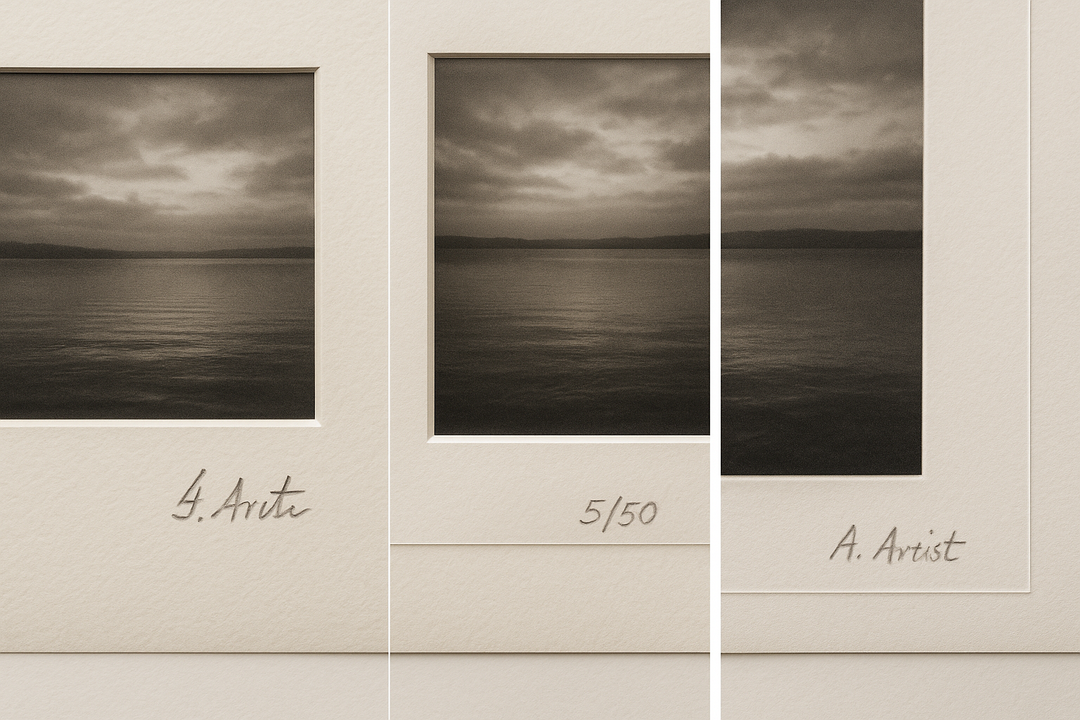 Signing Fine Art Prints