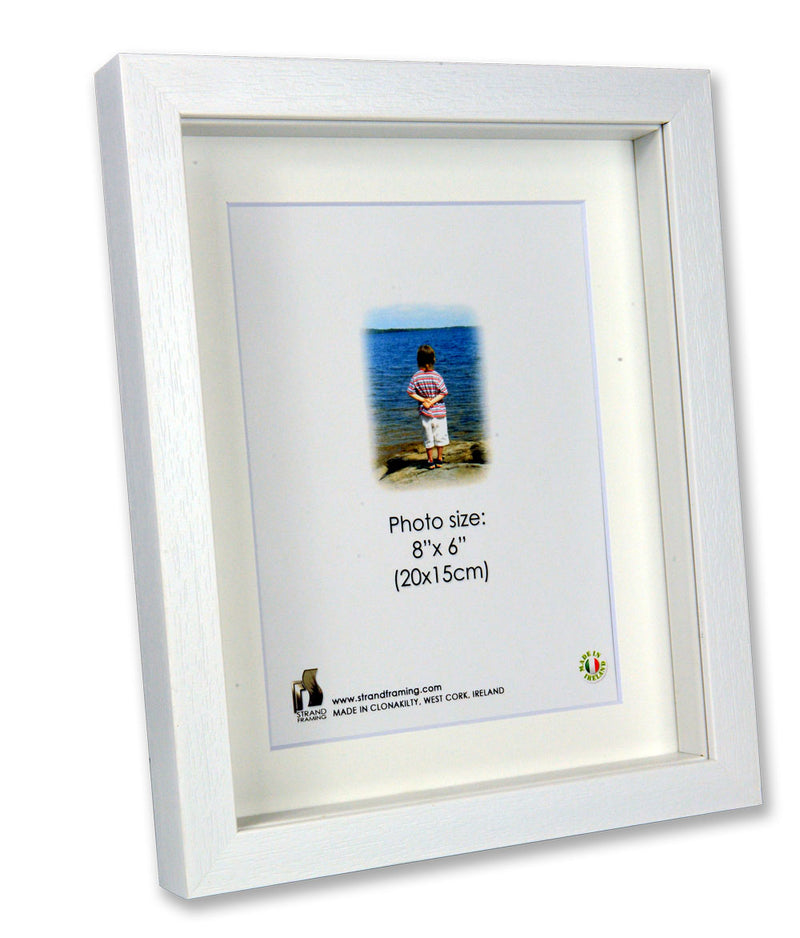 Strand Collection - 2032 White PLS Frame - Frame Size 254 x 254mm - Mount Ope 150 x 150mm - Box of 12