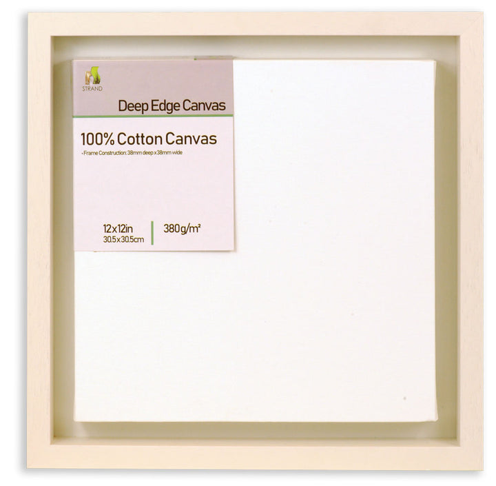 2048 Canvas Floater Tray Frame  - To Fit Canvas Size 16 x 12in + Fitted 380gsm 16 x 12 in Deep edge canvas - (Frame Size 456 x 355mm) - Pack of 6 Frames