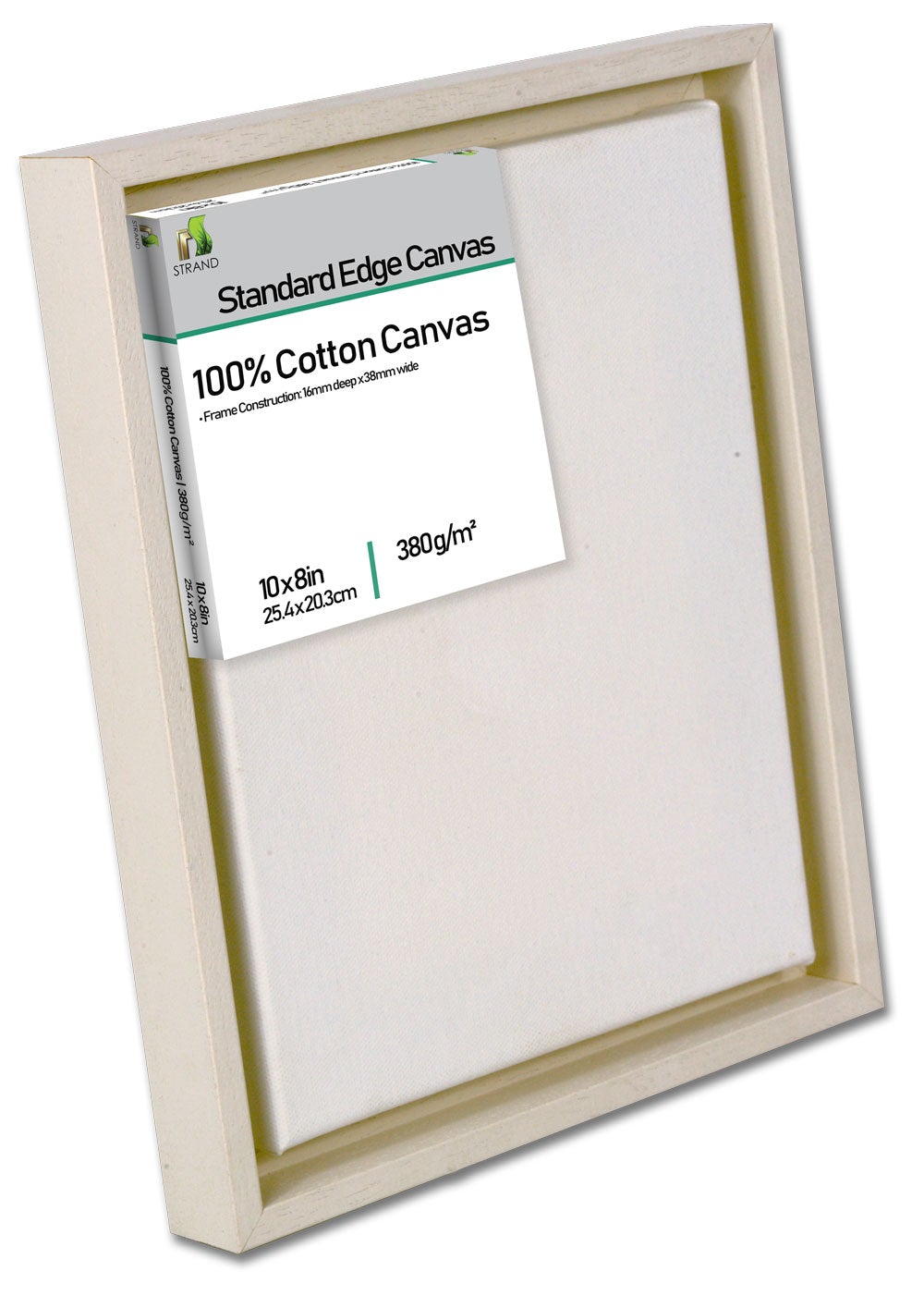 3232L Canvas Floater L Frame  - To Fit Canvas Size 12 x 10in + Fitted 380gsm 12 x 10in Standard edge canvas - (External Frame Size 335 x 284mm) - Pack of 6 Frames