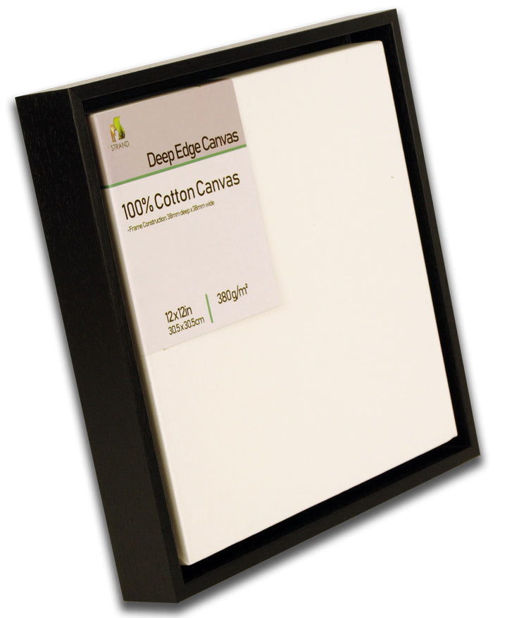 4052L Canvas Floater L Frame  - To Fit Canvas Size 12 x 10in + Fitted 380gsm 12 x 10 in Deep edge canvas - (External Frame Size 355 x 304mm) - Pack of 6 Frames