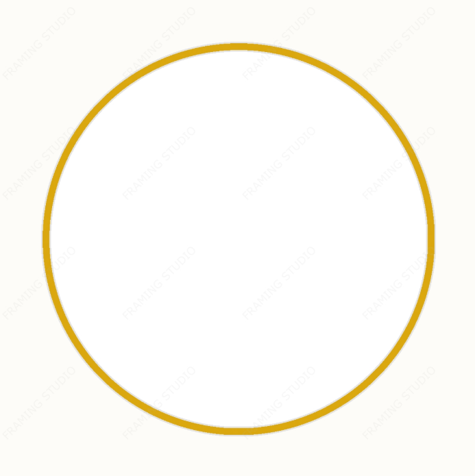 1.4mm Double Mount- 7mm offset- PW/ GOLD circle opening+ PW backing board - 356 x 356mm ope 240 x 240mm + Cello Bag (100's Price) - 1 Unit
