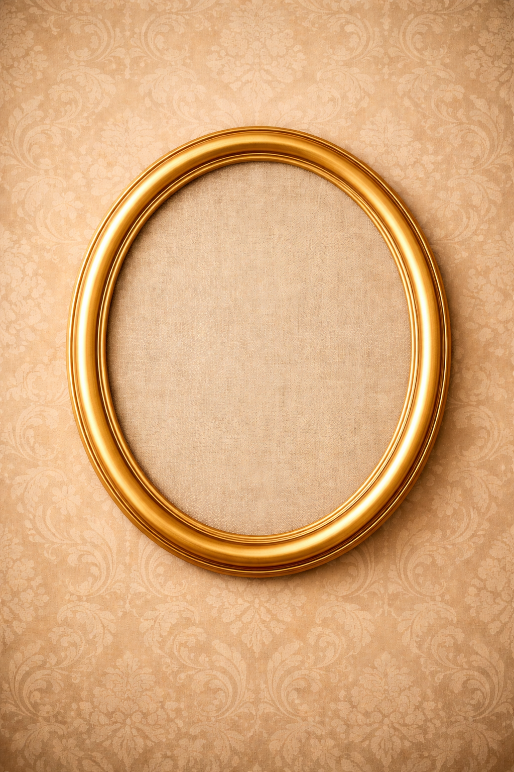 Gold Oval Frame 50 x 40cm + Glass + Backing + Hanging Kit
