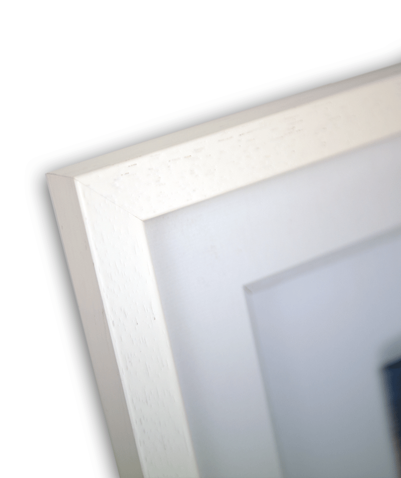 White wood picture frames collection