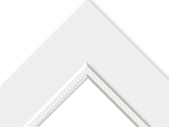 White Core Double Mounts - Frame Size 16 x 14in - Image Size 12 x 10in - Pack of 6