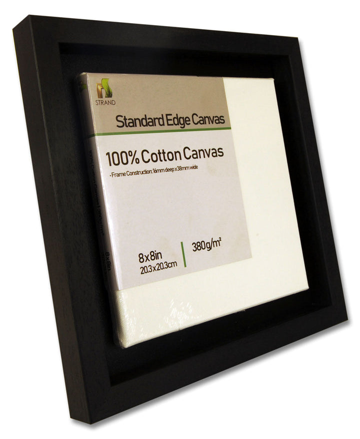 2032 Canvas Floater Tray Frame - To Fit Canvas Size 10 x 8in + Fitted 380gsm 10 x 8in Standard edge canvas - (Frame Size 304 x 253mm) - Pack of 6 Frames