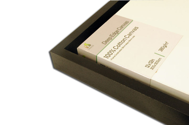 2032 Canvas Floater Tray Frame - To Fit Canvas Size 10 x 8in + Fitted 380gsm 10 x 8in Standard edge canvas - (Frame Size 304 x 253mm) - Pack of 6 Frames
