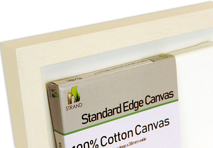2032 Canvas Floater Tray Frame - To Fit Canvas Size 12 x 10in + Fitted 380gsm 12 x 10in Standard edge canvas - (Frame Size 355 x 304mm) - Pack of 6 Frames