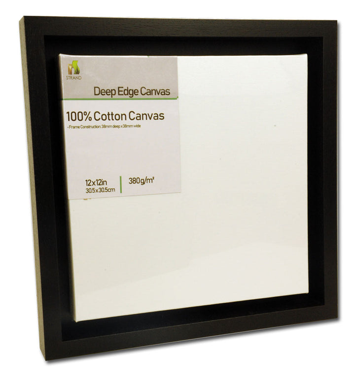2048 Canvas Floater Tray Frame  - To Fit Canvas Size 12 x 10in + Fitted 380gsm 12 x 10 in Deep edge canvas - (Frame Size 355 x 304mm) - Pack of 6 Frames