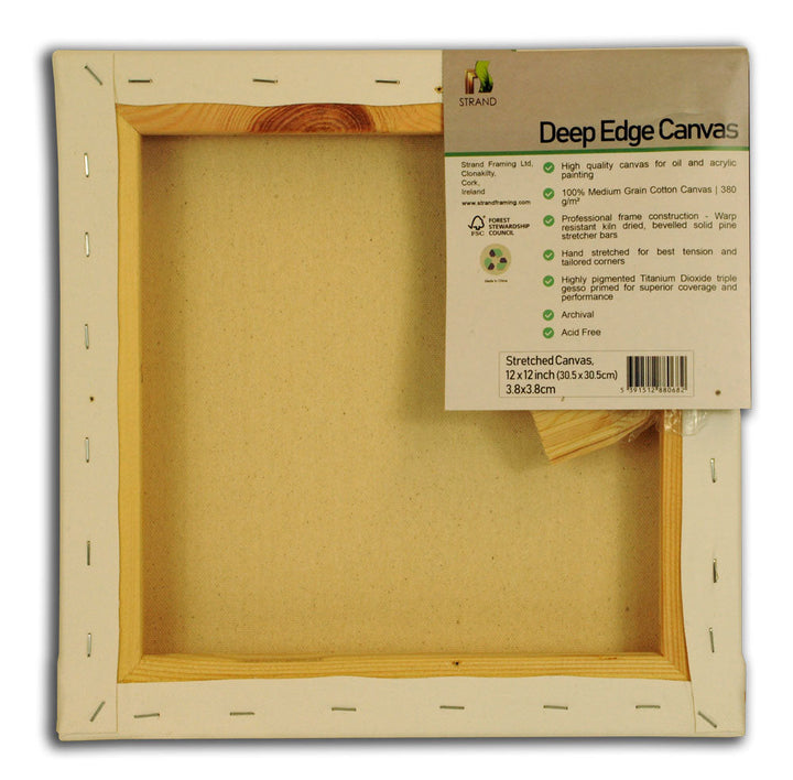 20 x 20in - Deep Edge Canvas - 3.8 x 3.8cm - Pack of 6
