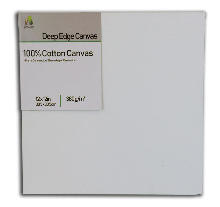 12 x 12in - Deep Edge Canvas - 3.8 x 3.8cm - Pack of 6