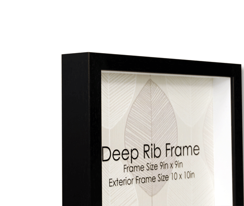 2032 Shallow Rib Box Frame Size 500 x 400mm Mount for image A3 or 16 x 12in (Ope 390 x 290mm) Pack of 6 frames