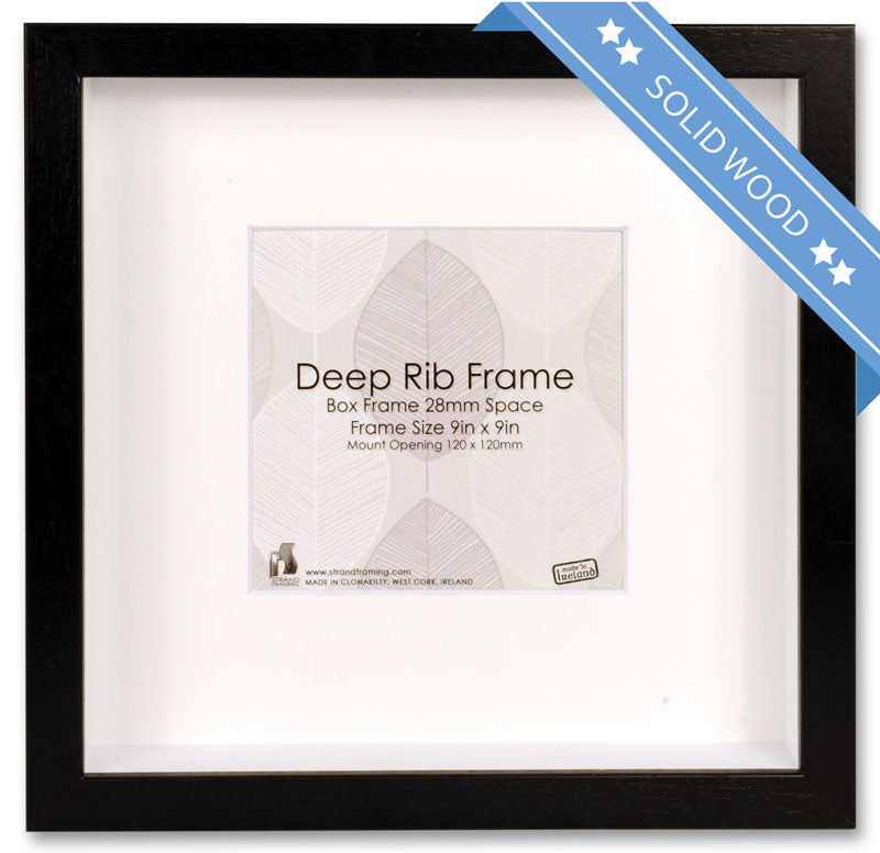 2044 Deep Rib Box Frame -  Frame Size 229 x 229mm -  White -pack of 6 frames