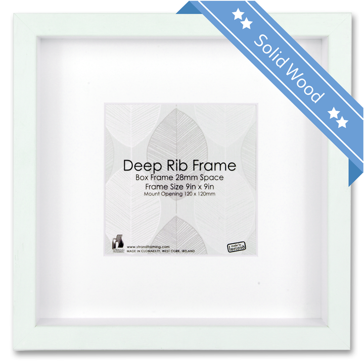 2044 Deep Rib Box Frame - Frame Size 229 x 229mm - White -pack of 6 frames