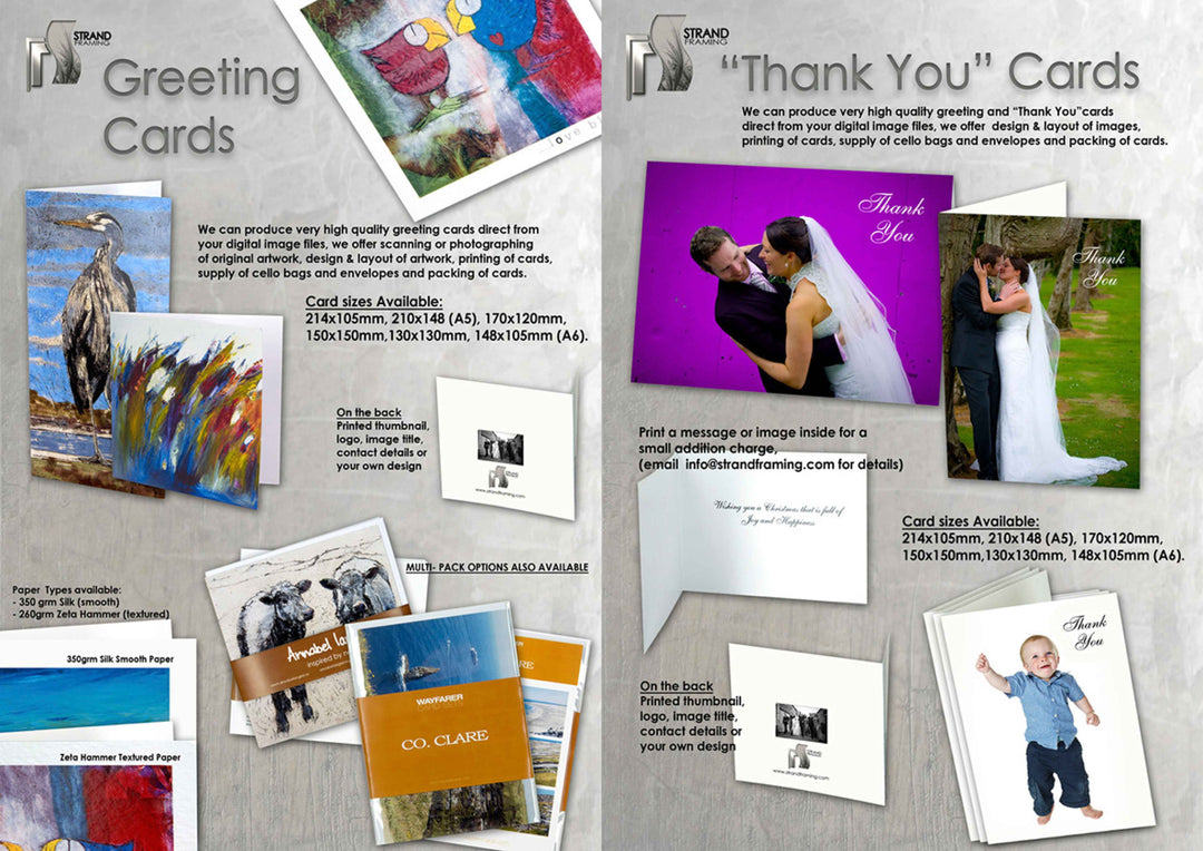 170 x 120mm Greeting Cards + White Border  - Printed Proof