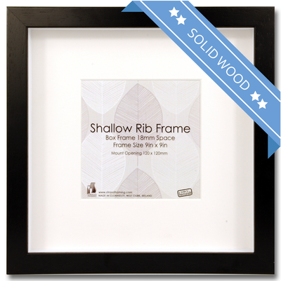 2032 Shallow Rib Box Frame -  Frame Size 229 x 229mm - Off White -pack of 6 frames