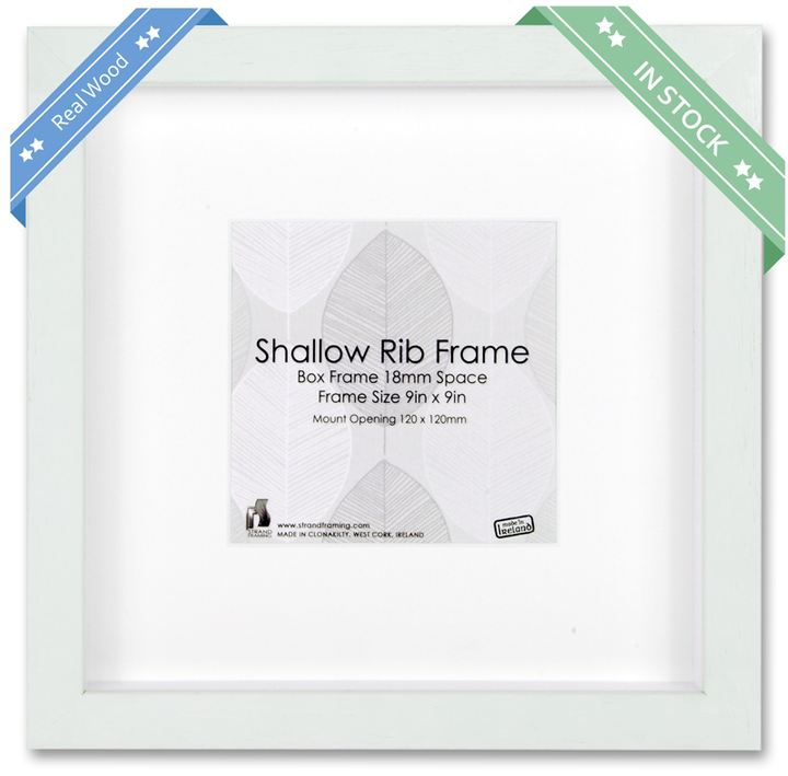 2032 Shallow Rib Box Frame - Frame Size 229 x 229mm - Off White -pack of 6 frames