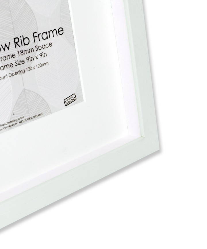 2032 Shallow Rib Frame Size - 230 x 230mm + 18mm F/Core Spacer + 1mm Polystyrene+ Single Mount - Colour: PW + 1 Medium Hanger - Pack of 6 Frames